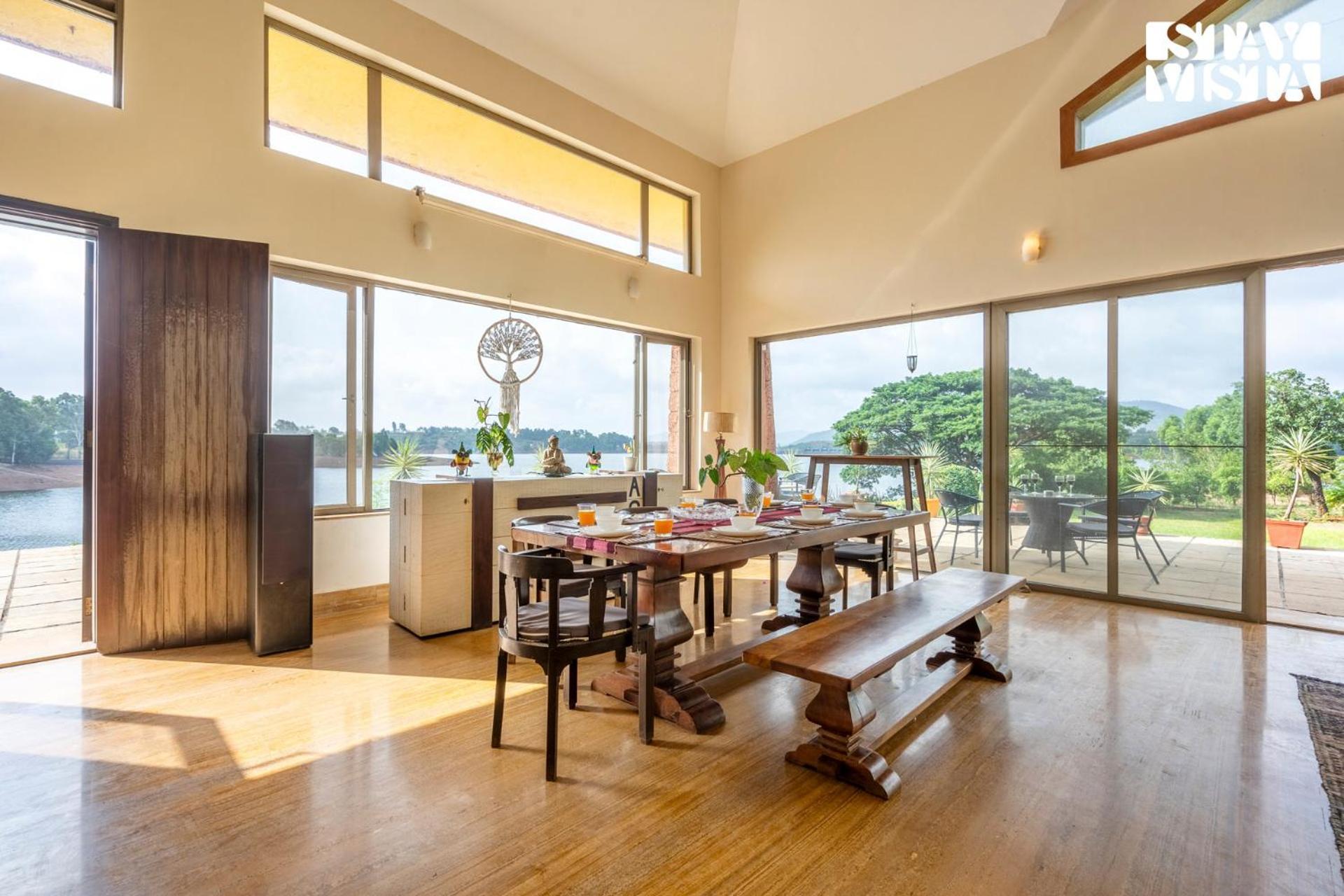 Stayvista At Three Shores With Lake View & Alfresco Dining Khamshet المظهر الخارجي الصورة